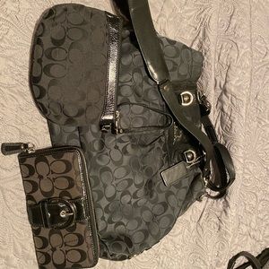 Coach Purse with matching wallet and wristlet